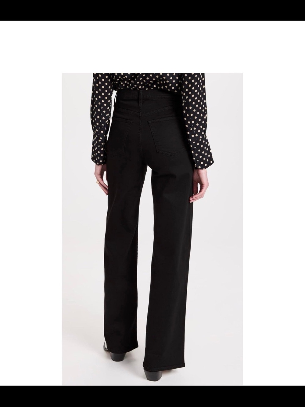 High-Rise Straight Leg Women’s Jeans — Black - Picture 2 of 4